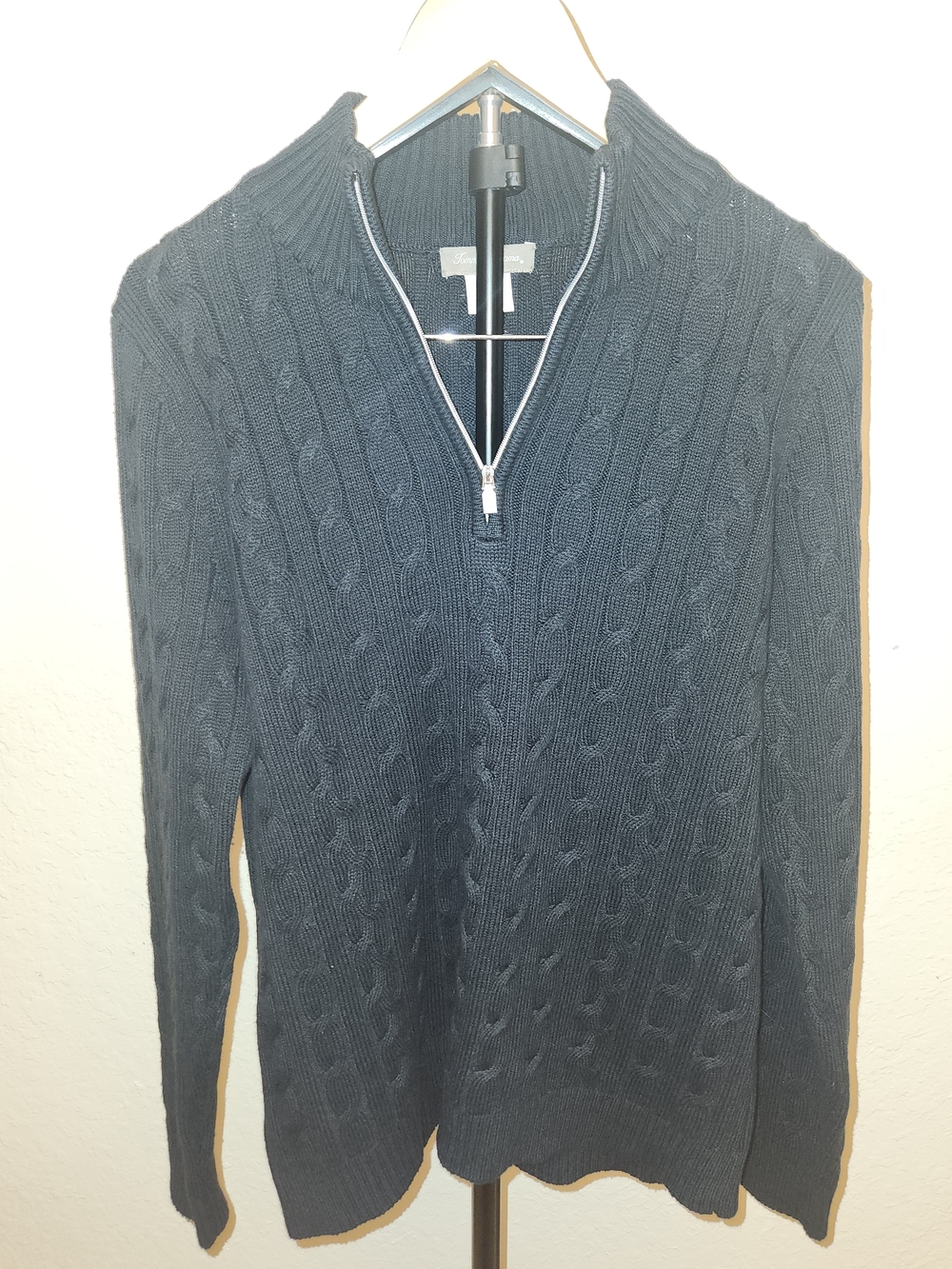 Tommy Bahama Cable Knit Quarter Zip Sweater,  Size L